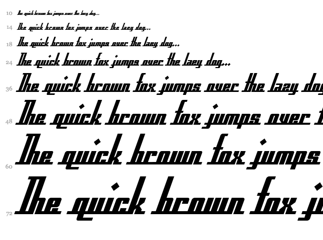 SF Americana Dreams font waterfall